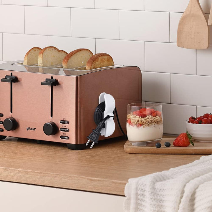 SisBroo 4 Pack Cord Organizer for Kitchen Appliances, Cable Winders, Appliances, Casserole, Mixer, Coffee Maker, Air Fryer