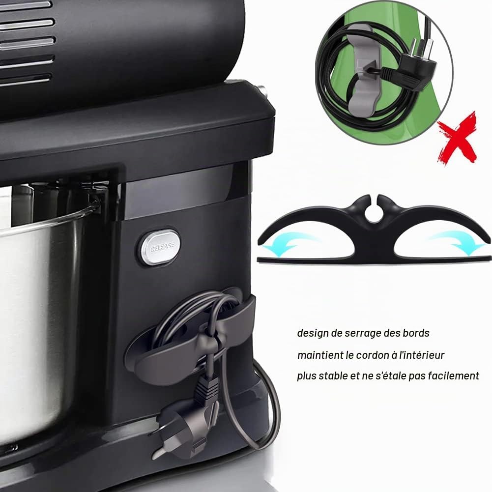 SisBroo 4 Pack Cord Organizer for Kitchen Appliances, Cable Winders, Appliances, Casserole, Mixer, Coffee Maker, Air Fryer