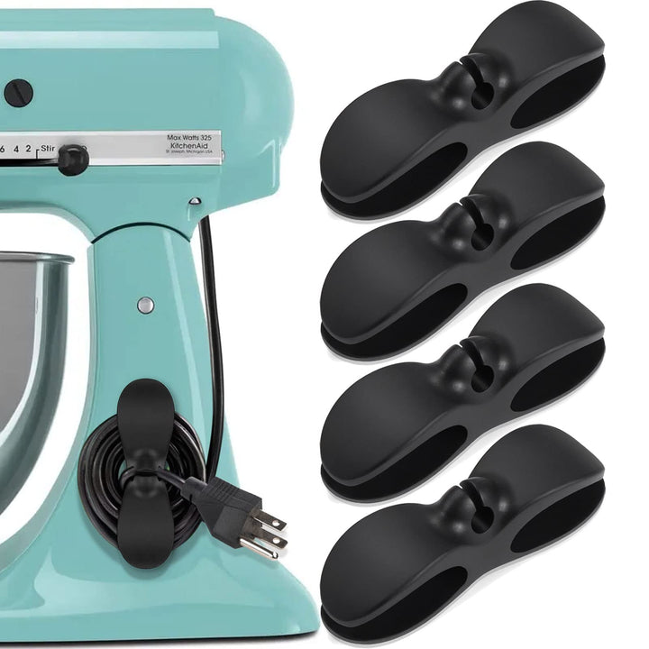 SisBroo 4 Pack Cord Organizer for Kitchen Appliances, Cable Winders, Appliances, Casserole, Mixer, Coffee Maker, Air Fryer