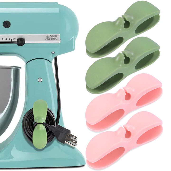 SisBroo 4 Pack Cord Organizer for Kitchen Appliances, Cable Winders, Appliances, Casserole, Mixer, Coffee Maker, Air Fryer
